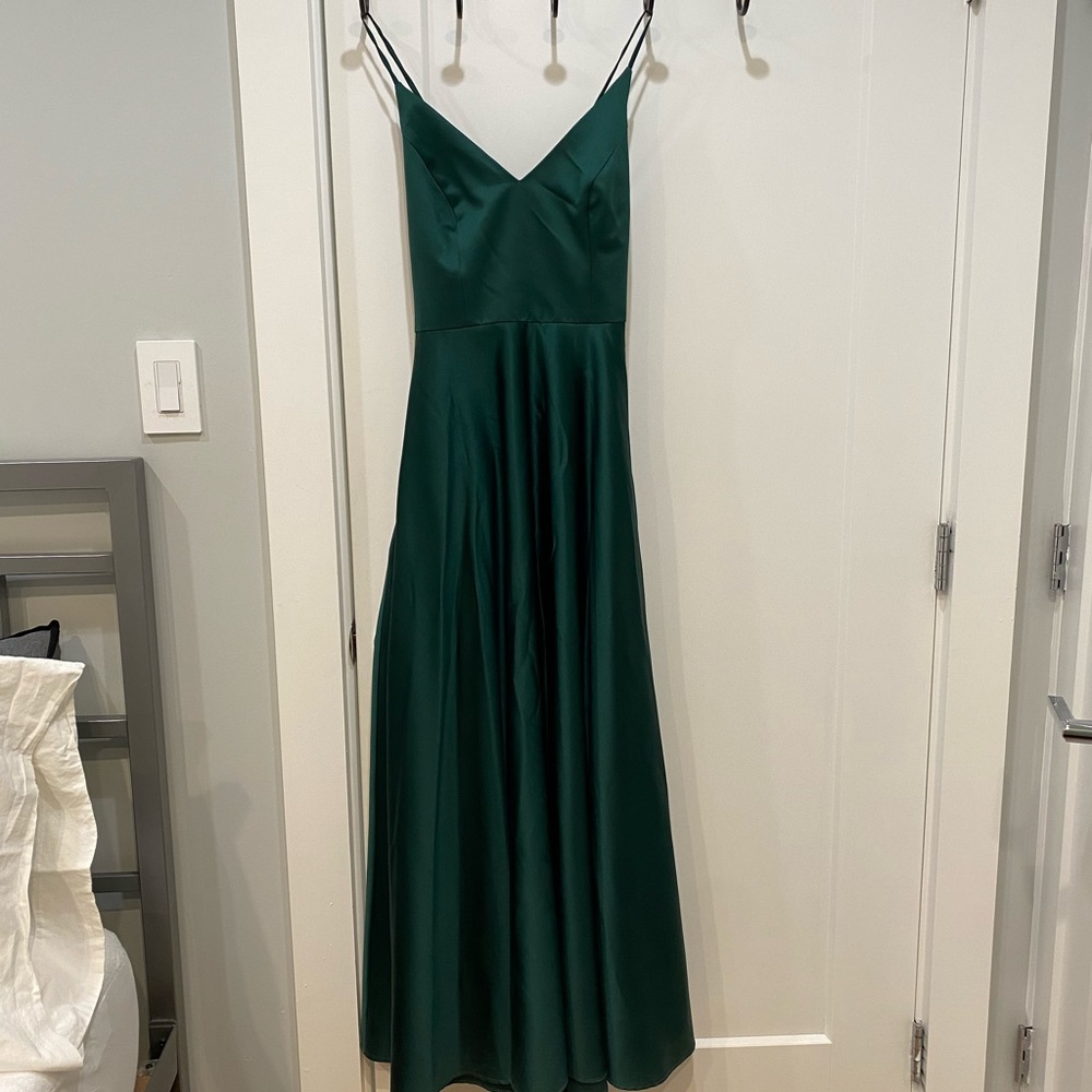 David’s Bridal Forest Green Dress, Size 6